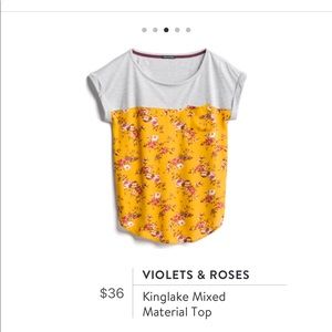 NWT Violets & Roses Kinglake top, size M